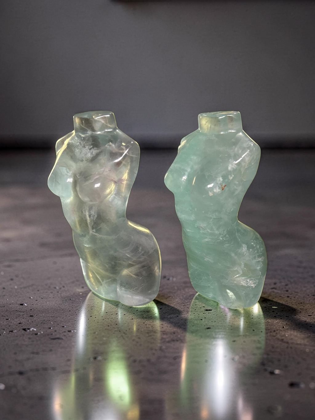 Fluorite Lady Body Carving