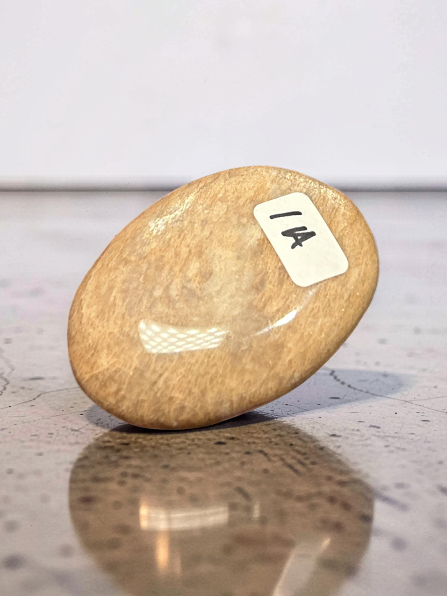 Peach Moonstone Palm Stone