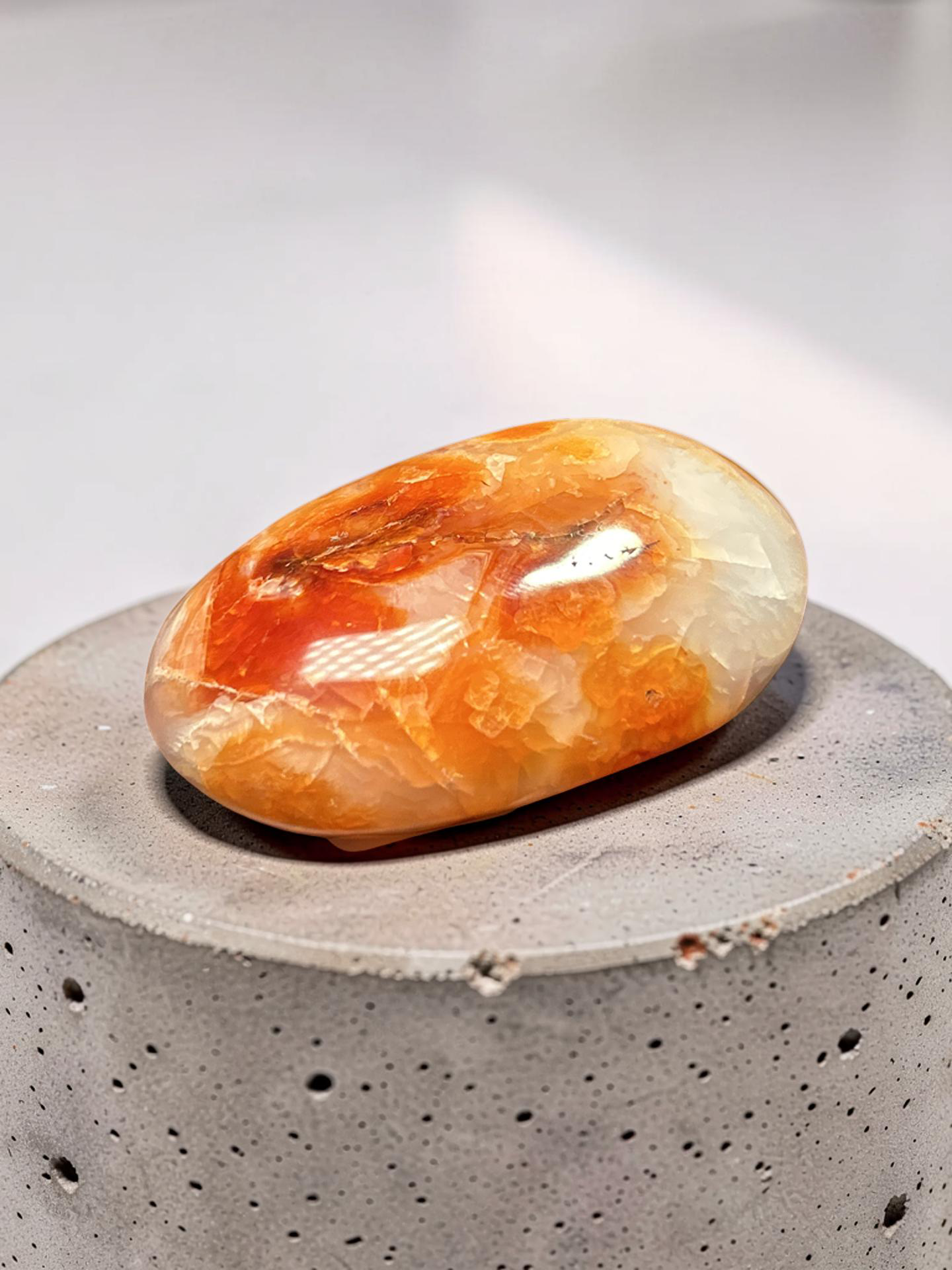 Carnelian Palm Stone