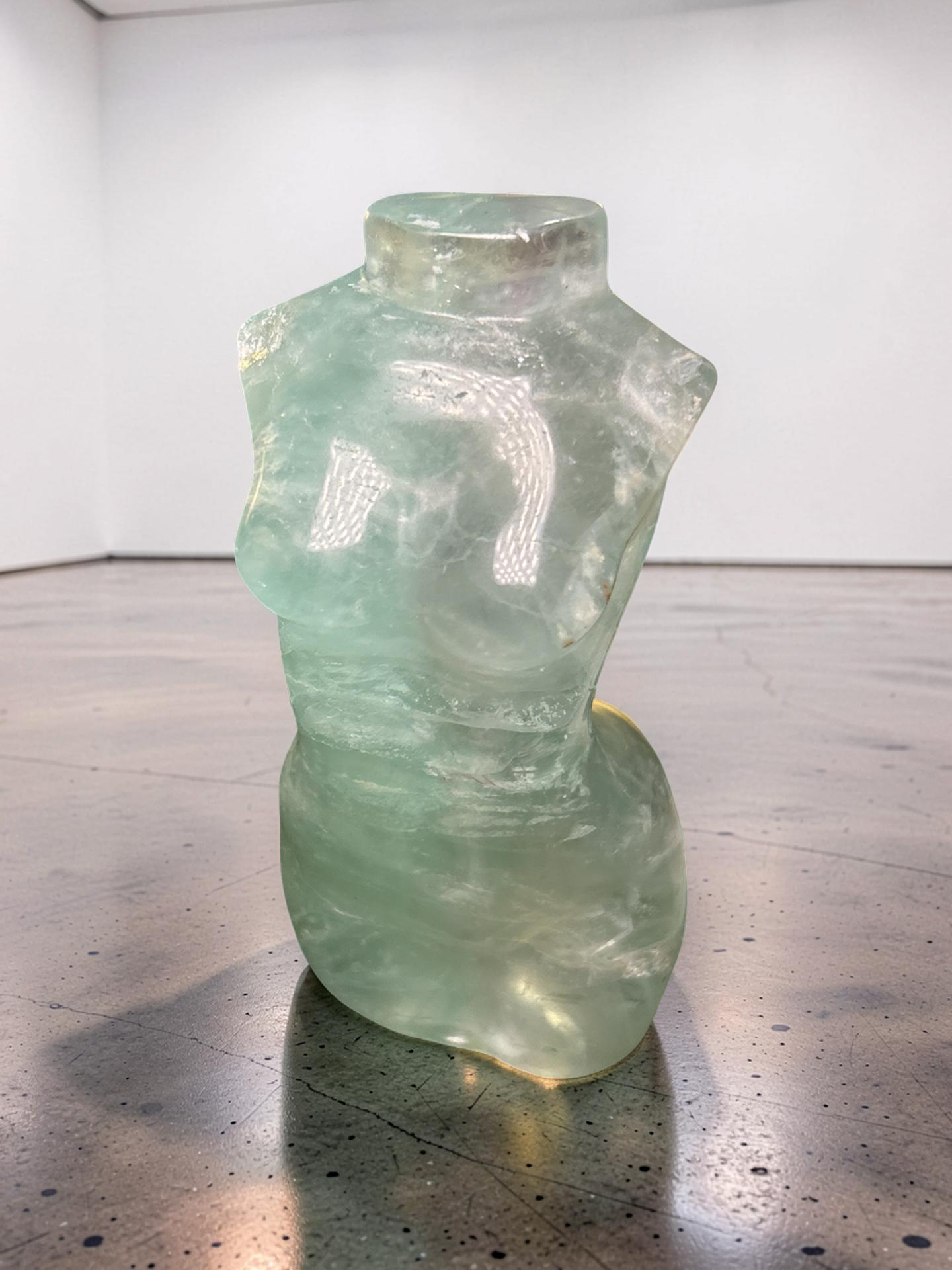 Fluorite Lady Body Carving