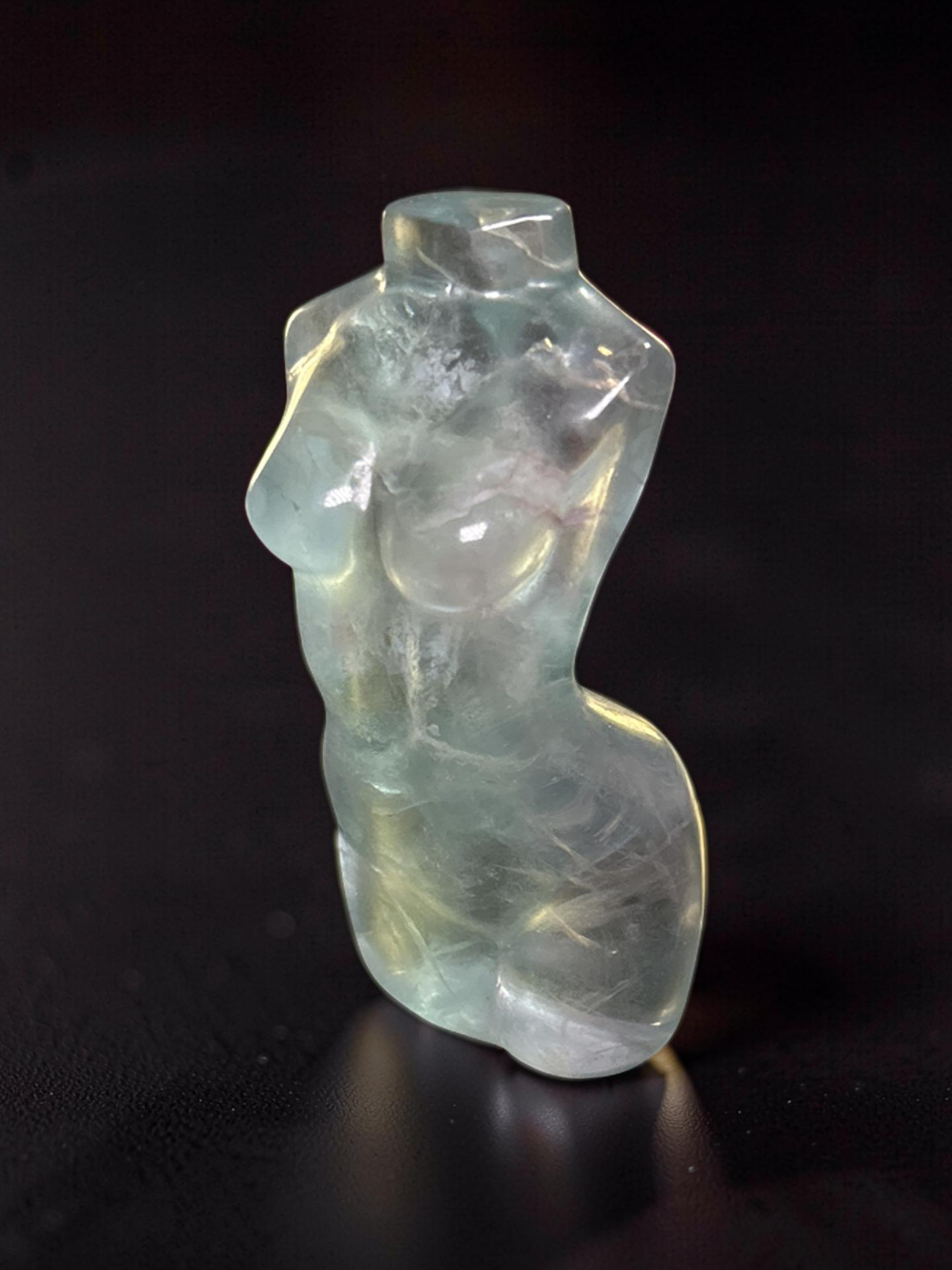 Fluorite Lady Body Carving