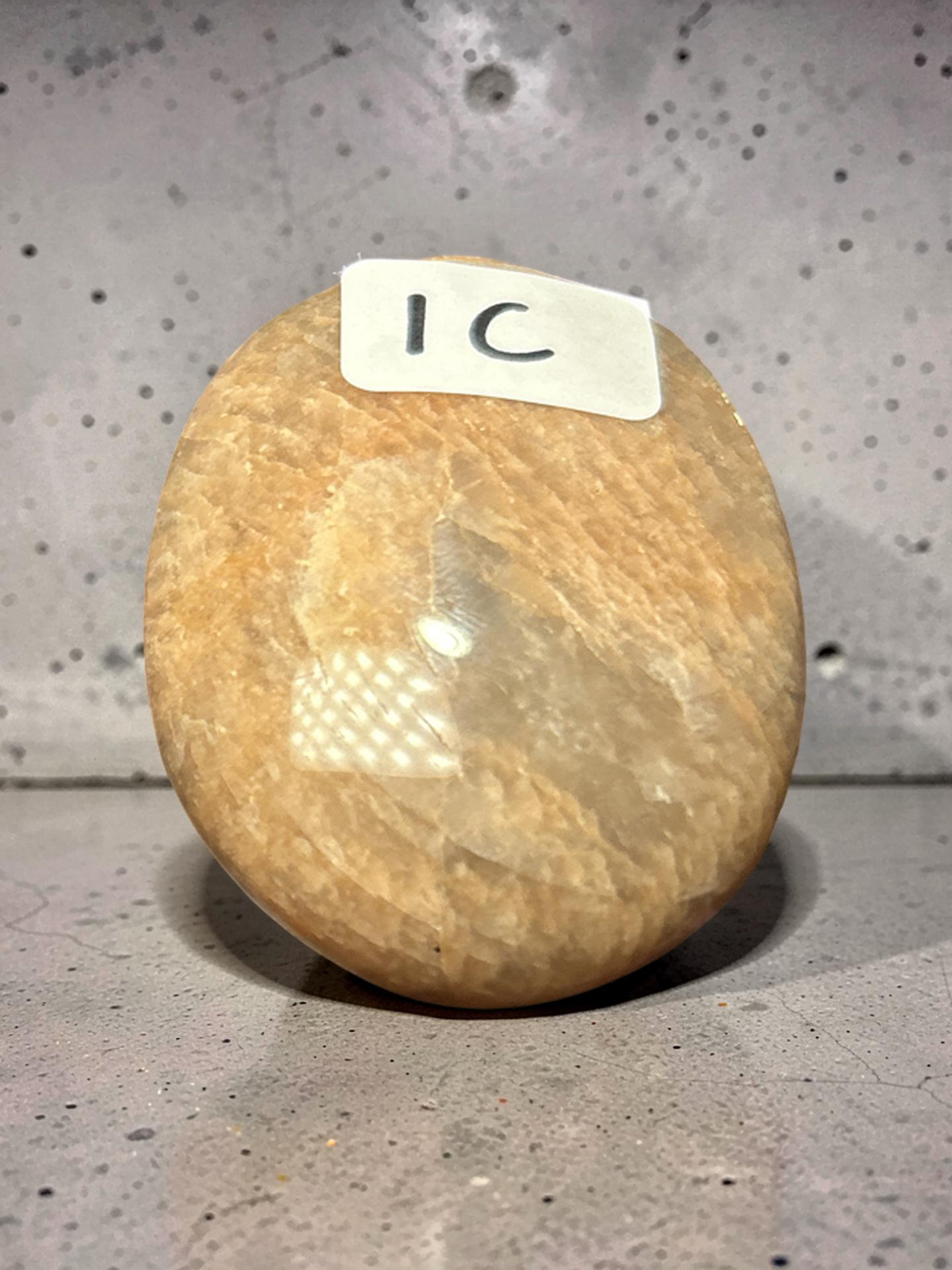 Peach Moonstone Palm Stone